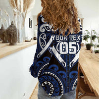 Custom Aotearoa Ngati Tuwharetoa Women Casual Shirt Maori Tribal Pattern