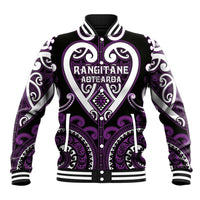 Custom Aotearoa Rangitane Baseball Jacket Maori Tribal Pattern LT05 Unisex Purple - Polynesian Pride