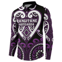Custom Aotearoa Rangitane Button Sweatshirt Maori Tribal Pattern LT05 - Polynesian Pride