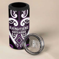Custom Aotearoa Rangitane 4 in 1 Can Cooler Tumbler Maori Tribal Pattern LT05 - Polynesian Pride