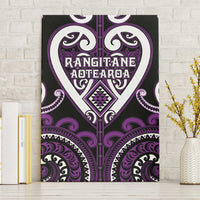 Aotearoa Rangitane Canvas Wall Art Maori Tribal Pattern LT05 Without Frame Purple - Polynesian Pride