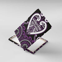 Aotearoa Rangitane Canvas Wall Art Maori Tribal Pattern LT05 With Frame Purple - Polynesian Pride