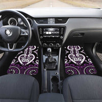 Aotearoa Rangitane Car Mats Maori Tribal Pattern LT05 Set 2pcs - Front Purple - Polynesian Pride