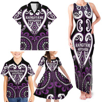 Custom Aotearoa Rangitane Family Matching Tank Maxi Dress and Hawaiian Shirt Maori Tribal Pattern LT05 - Polynesian Pride