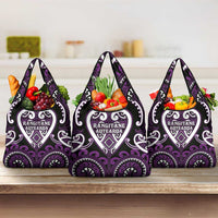 Aotearoa Rangitane Grocery Bag Maori Tribal Pattern LT05 3-pack One Size Purple - Polynesian Pride