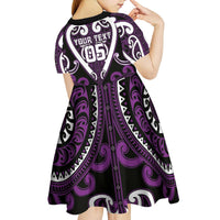 Custom Aotearoa Rangitane Kid Short Sleeve Dress Maori Tribal Pattern