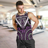 Custom Aotearoa Rangitane Men Tank Top Maori Tribal Pattern LT05 Purple - Polynesian Pride