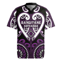 Custom Aotearoa Rangitane Rugby Jersey Maori Tribal Pattern LT05 Purple - Polynesian Pride