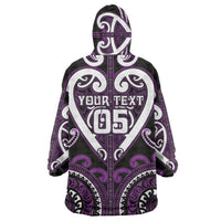 Custom Aotearoa Rangitane Wearable Blanket Hoodie Maori Tribal Pattern LT05 - Polynesian Pride