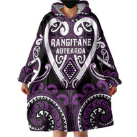 Custom Aotearoa Rangitane Wearable Blanket Hoodie Maori Tribal Pattern LT05 - Polynesian Pride