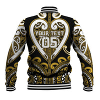 Custom Aotearoa Taranaki Baseball Jacket Maori Tribal Pattern LT05 - Polynesian Pride