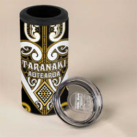 Custom Aotearoa Taranaki 4 in 1 Can Cooler Tumbler Maori Tribal Pattern LT05 - Polynesian Pride