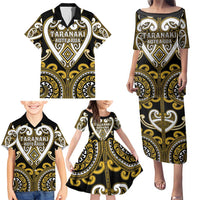 Custom Aotearoa Taranaki Family Matching Puletasi and Hawaiian Shirt Maori Tribal Pattern LT05 - Polynesian Pride