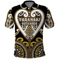 Custom Aotearoa Taranaki Polo Shirt Maori Tribal Pattern
