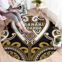 Aotearoa Taranaki Round Carpet Maori Tribal Pattern