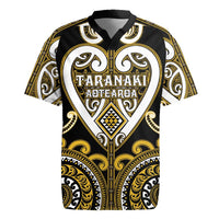 Custom Aotearoa Taranaki Rugby Jersey Maori Tribal Pattern LT05 Yellow - Polynesian Pride