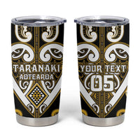 Custom Aotearoa Taranaki Tumbler Cup Maori Tribal Pattern