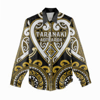 Custom Aotearoa Taranaki Women Casual Shirt Maori Tribal Pattern