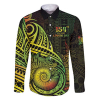 Personalised Fiji Lovoni Day Family Matching Long Sleeve Bodycon Dress and Hawaiian Shirt 154th Years