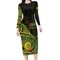 Personalised Fiji Lovoni Day Family Matching Long Sleeve Bodycon Dress and Hawaiian Shirt 154th Years