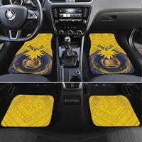 Tokelau Tokehega Day Car Mats National Badge Special Style LT05 Set 4pcs Yellow - Polynesian Pride