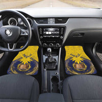 Tokelau Tokehega Day Car Mats National Badge Special Style LT05 Set 2pcs - Front Yellow - Polynesian Pride