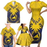 Tokelau Tokehega Day Family Matching Short Sleeve Bodycon Dress and Hawaiian Shirt National Badge Special Style - Polynesian Pride