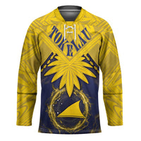 Tokelau Tokehega Day Hockey Jersey National Badge Special Style LT05 Unisex Yellow - Polynesian Pride