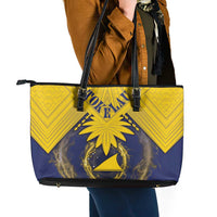 Tokelau Tokehega Day Leather Tote Bag National Badge Special Style LT05 - Polynesian Pride
