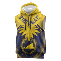 Tokelau Tokehega Day Sleeveless Zip Hoodie National Badge Special Style - Polynesian Pride