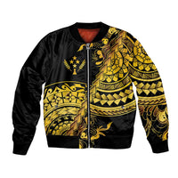 Kosrae Liberation Day Bomber Jacket Polynesian Floral Tattoo - Polynesian Pride