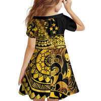 Kosrae Liberation Day Family Matching Puletasi and Hawaiian Shirt Polynesian Floral Tattoo - Polynesian Pride