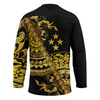 Kosrae Liberation Day Hockey Jersey Polynesian Floral Tattoo LT05 - Polynesian Pride