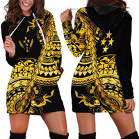 Kosrae Liberation Day Hoodie Dress Polynesian Floral Tattoo - Polynesian Pride