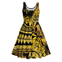 Kosrae Liberation Day Midi Dress Polynesian Floral Tattoo - Polynesian Pride