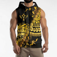 Kosrae Liberation Day Sleeveless Zip Hoodie Polynesian Floral Tattoo LT05 - Polynesian Pride