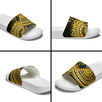 Kosrae Liberation Day Slide Sandals Polynesian Floral Tattoo - Polynesian Pride
