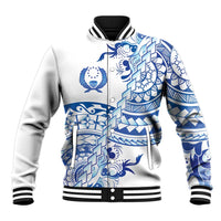 Pohnpei Liberation Day Baseball Jacket Polynesian Floral Tattoo - Polynesian Pride