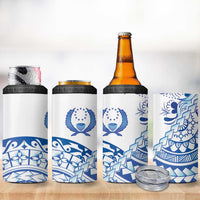 Pohnpei Liberation Day 4 in 1 Can Cooler Tumbler Polynesian Floral Tattoo - Polynesian Pride