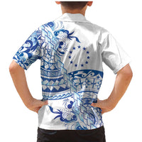 Pohnpei Liberation Day Family Matching Mermaid Dress and Hawaiian Shirt Polynesian Floral Tattoo - Polynesian Pride