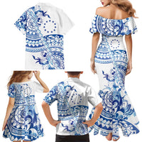 Pohnpei Liberation Day Family Matching Mermaid Dress and Hawaiian Shirt Polynesian Floral Tattoo - Polynesian Pride