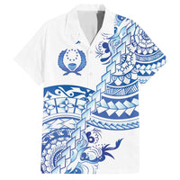 Pohnpei Liberation Day Family Matching Tank Maxi Dress and Hawaiian Shirt Polynesian Floral Tattoo - Polynesian Pride