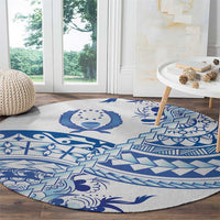 Pohnpei Liberation Day Round Carpet Polynesian Floral Tattoo - Polynesian Pride