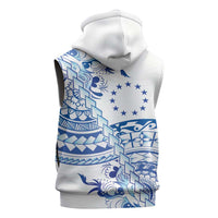 Pohnpei Liberation Day Sleeveless Zip Hoodie Polynesian Floral Tattoo LT05 - Polynesian Pride