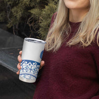 Pohnpei Liberation Day Tumbler Cup Polynesian Floral Tattoo - Polynesian Pride