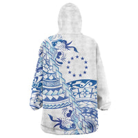 Pohnpei Liberation Day Wearable Blanket Hoodie Polynesian Floral Tattoo - Polynesian Pride