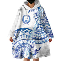Pohnpei Liberation Day Wearable Blanket Hoodie Polynesian Floral Tattoo - Polynesian Pride