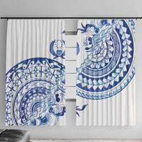 Pohnpei Liberation Day Window Curtain Polynesian Floral Tattoo - Polynesian Pride