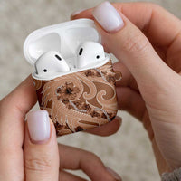 Hawaii Brown Hibiscus Pikake Lei AirPods Case - Polynesian Pride