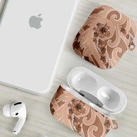Hawaii Brown Hibiscus Pikake Lei AirPods Case LT05 - Polynesian Pride